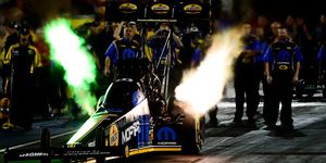 morrison, co   july 23 nhra top fuel driver leah pritchett takes off for a qualifying run during day two of the nhra mile high nationals at bandimere speedway on july 23, 2016 photo by michael reavesthe denver post via getty images