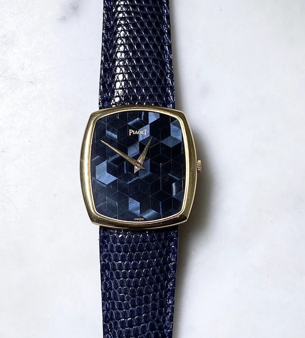 1980s piaget with a lapis lazuli dial