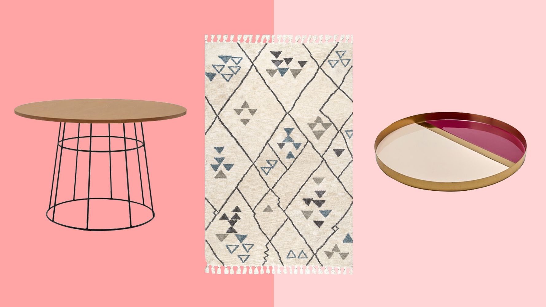 Table, Pink, Stool, Coffee table, Furniture, Material property, Cylinder, Pattern, 