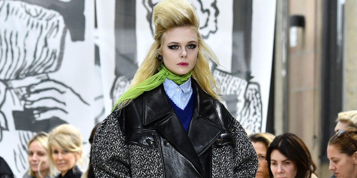 Elle Fanning Turns a Miu Miu Shopping Bag into a Major Fashion Moment