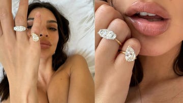 a woman with a ring on her finger and another woman with her mouth open