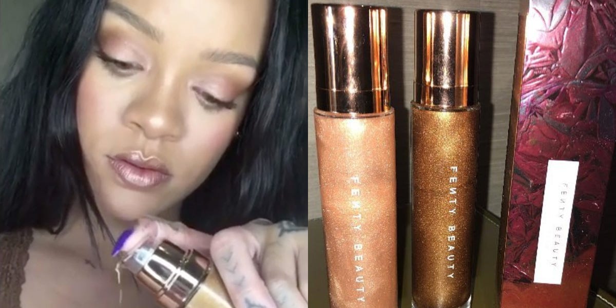 Rihanna Launching Fenty Beauty Body Glitter Fenty Beauty Body Lava