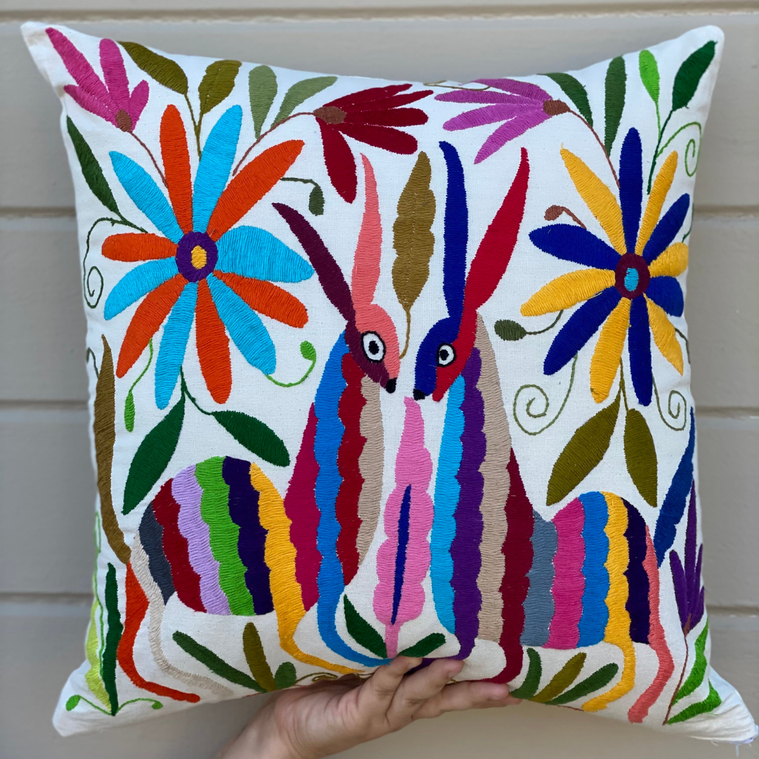 Otomi hot sale embroidered pillows