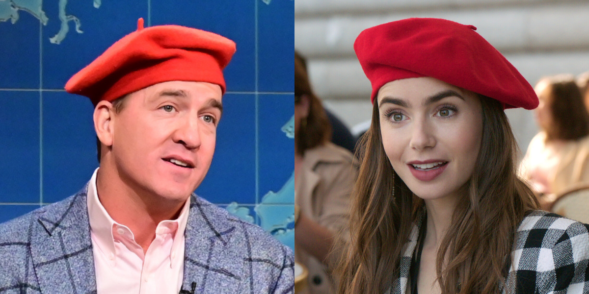Lily Collins Reacts to Peyton Manning's Emily in Paris Joke on Saturday  Night Live