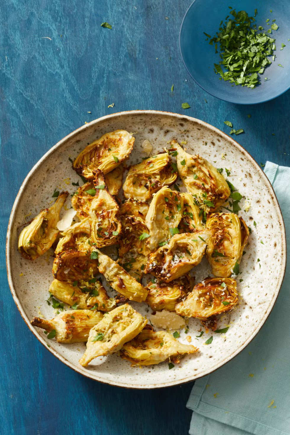thanksgiving appetizers air fryer parmesan thyme artichokes