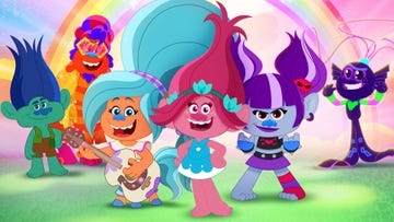characters from trolltopia looking into the camera