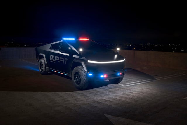 Tesla Cybertruck Cosplays as Robocop with New Police Upfit