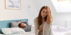 upset woman thinking about relationship problems and lover indifference