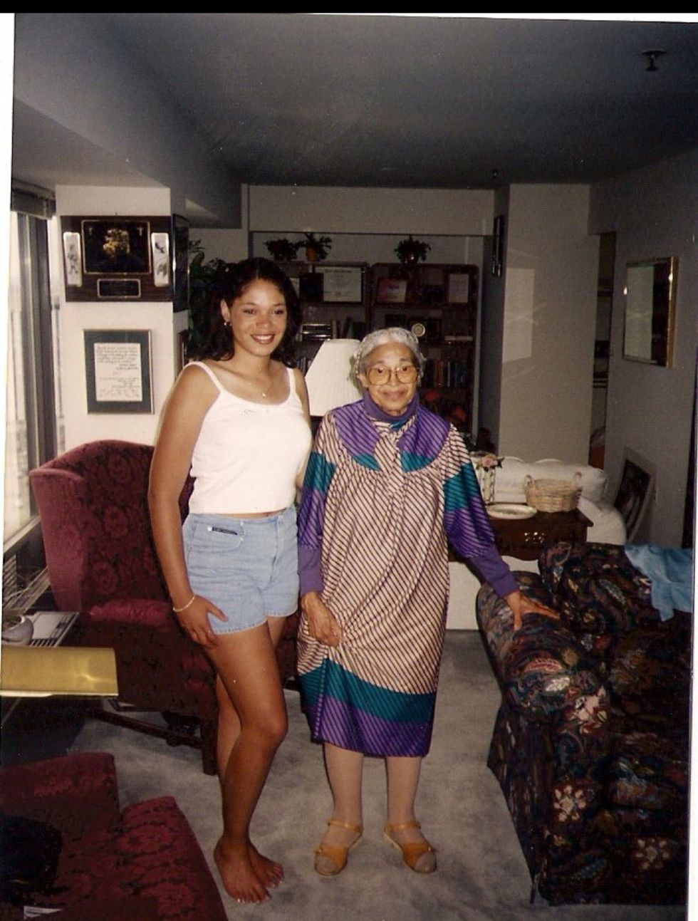 urana mccauley as a teenager with her aunt rosa parks
