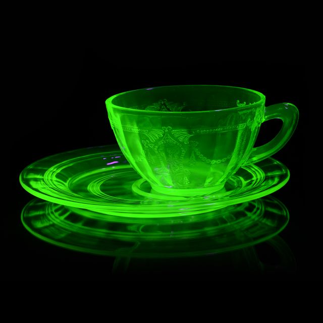 uranium glass teacup