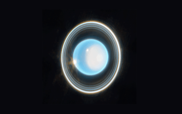 foto van uranus door james webbtelescoop
