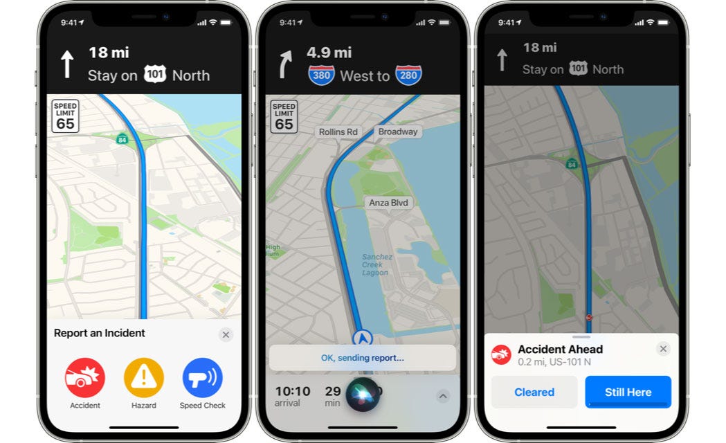 Apple Maps and Siri Will Combine to Let Drivers Report Problems