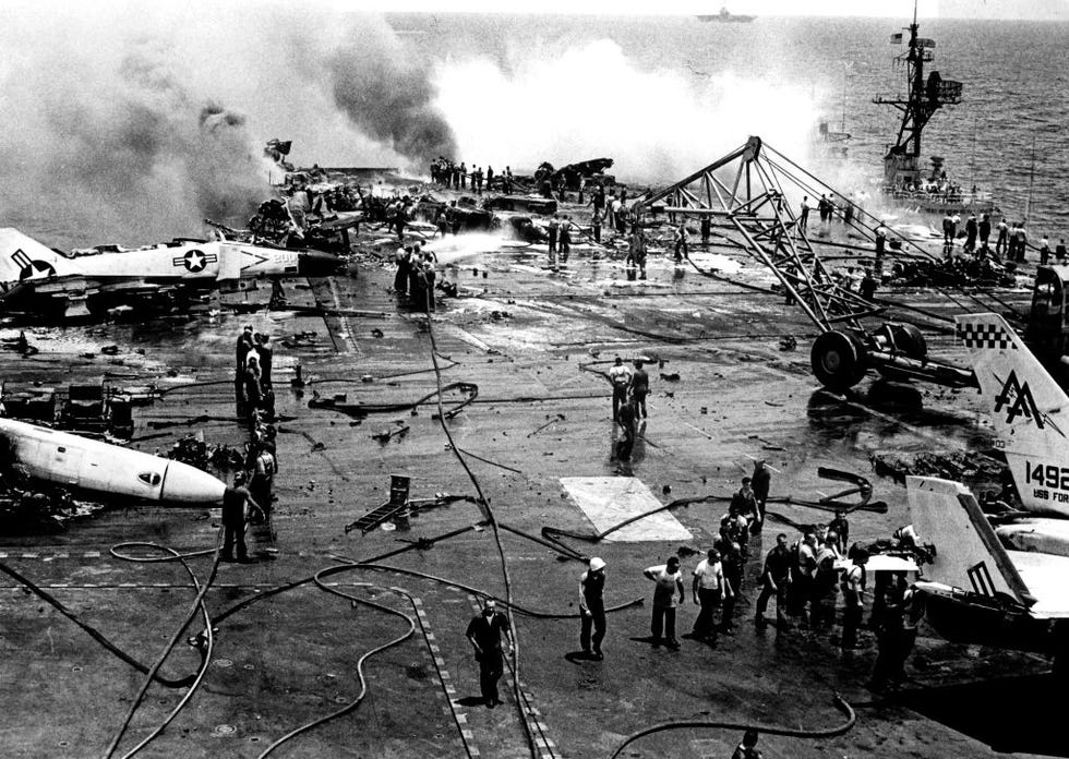 The Fire That Almost Sunk Aircraft Carrier USS Forrestal