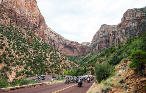 riders in zion national park