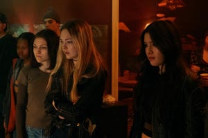 a group of women standing together