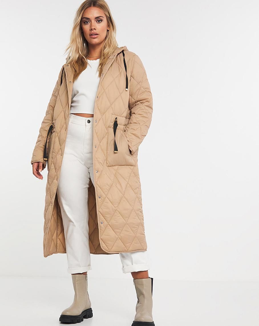 simply be adjustable quilted coat