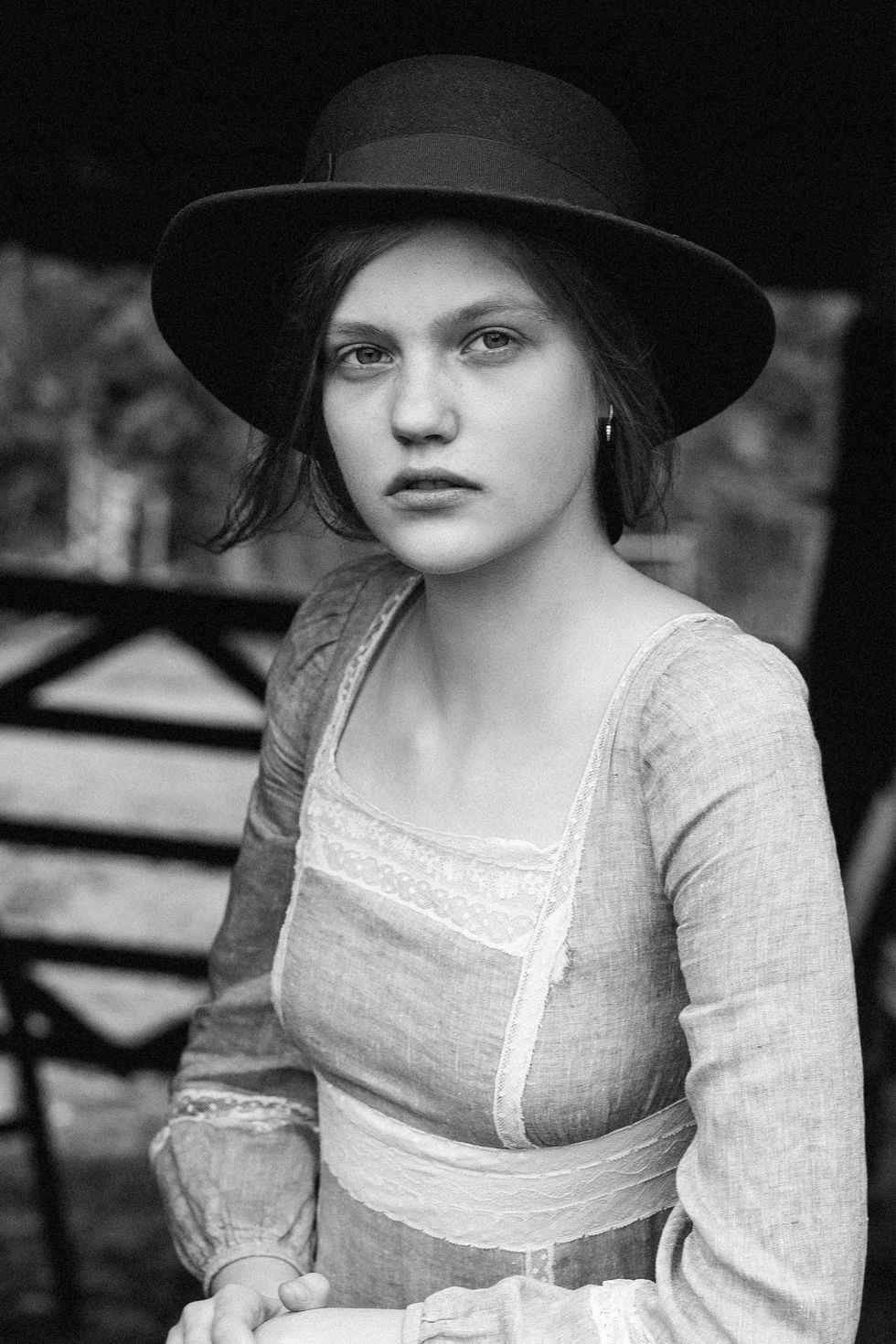 Face, White, Photograph, Black, Beauty, Black-and-white, Lip, Monochrome photography, Skin, Hat, 