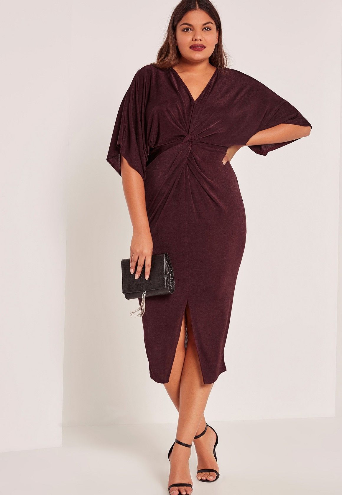 Slinky kimono sale midi dress