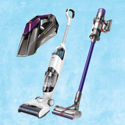 vacuums on a light blue background