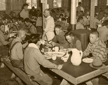 japanese americans in an internment camp