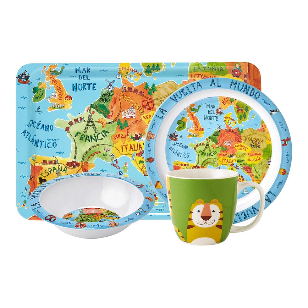 Vajilla por piezas Mapa Mini Home, de El Corte Inglés