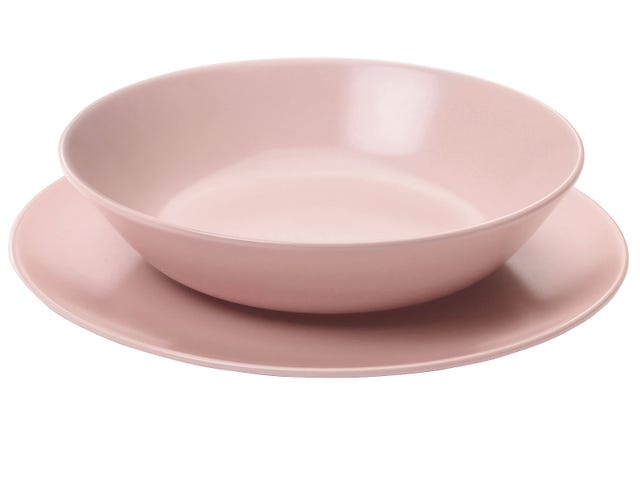 Vajilla rosa pastel