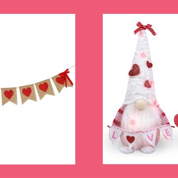 best valentine's day decorations on amazon burlap heart banner and valentine gnomes