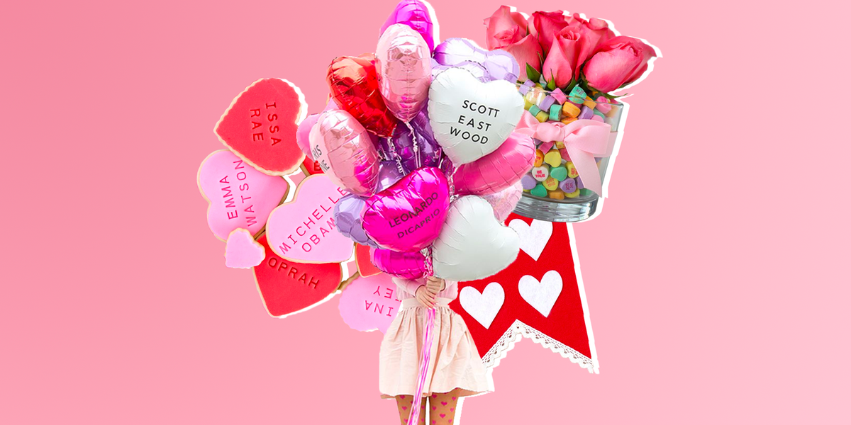 Pink, Cut flowers, Flower, Valentine's day, Bouquet, Heart, Plant, Petal, 
