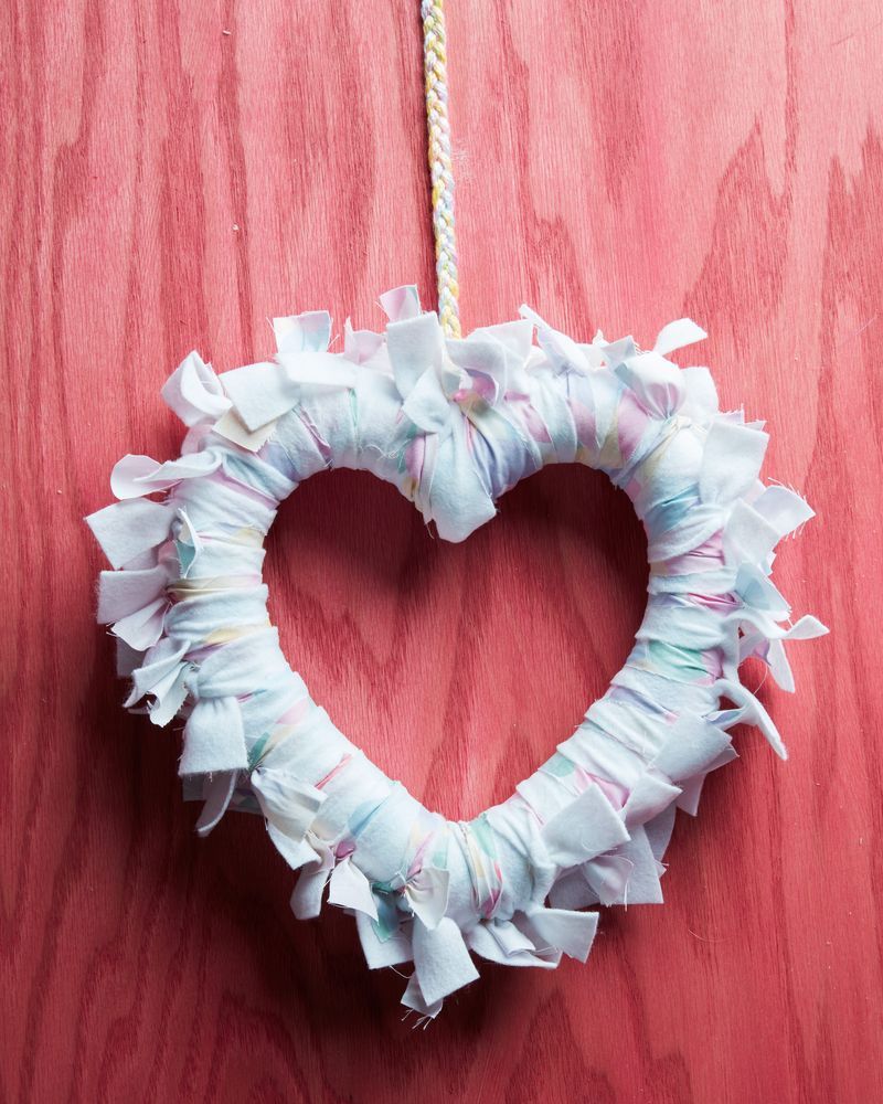 Tissue Paper Puffy Heart Valentine's Window Decoration - DIY