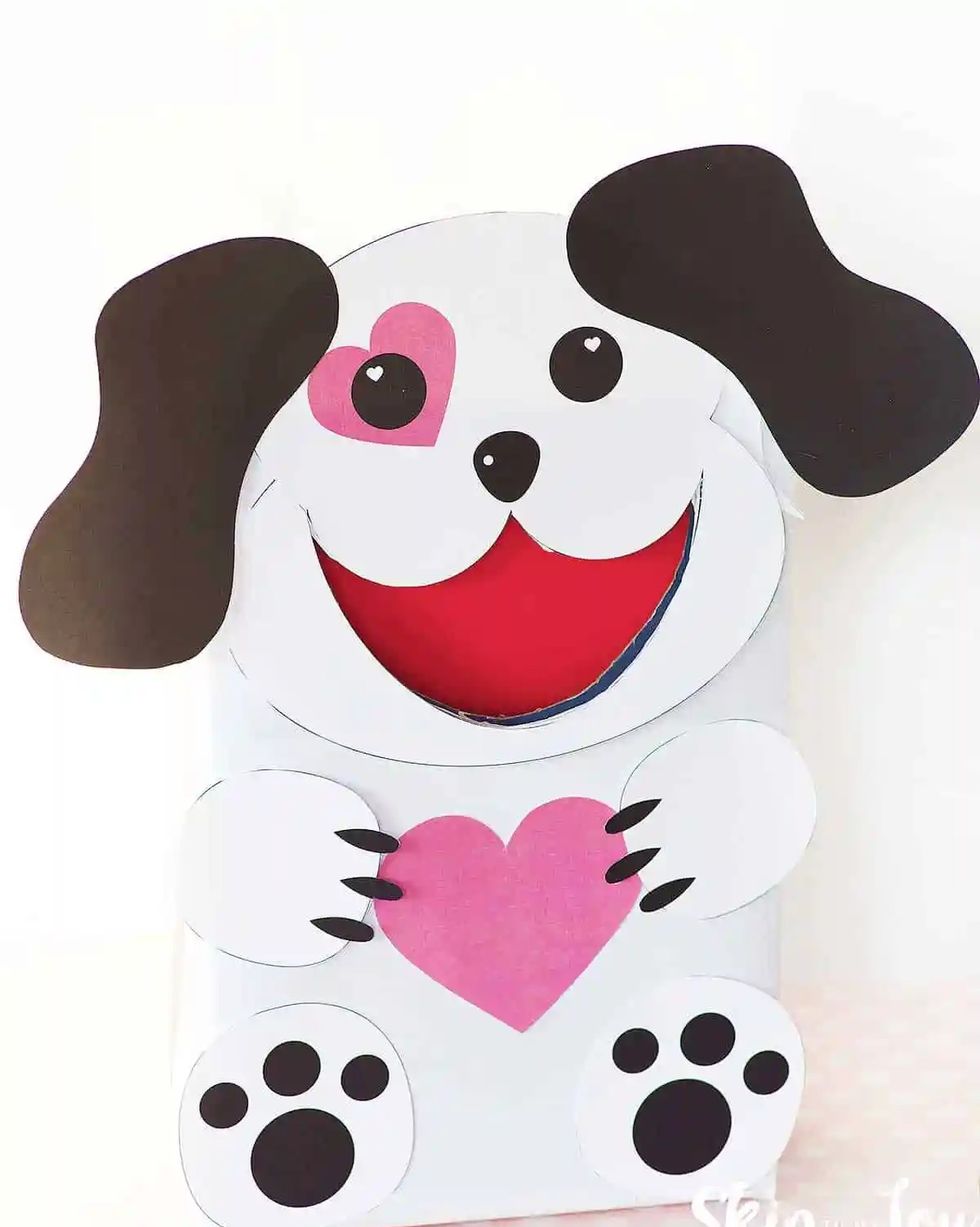 Valentine's Day Box Ideas Puppy Dog Valentine Box