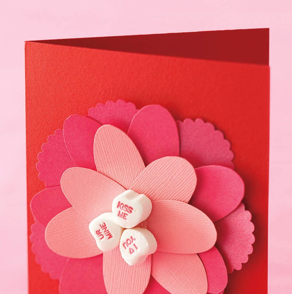 valentines day card idea flower card