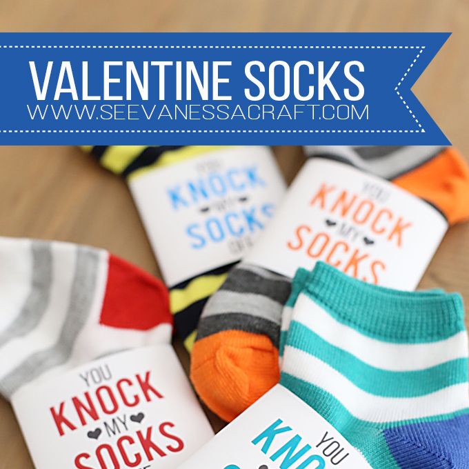 valentines day cards socks