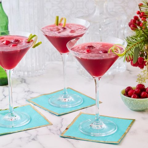 cranberry martini with lime twist