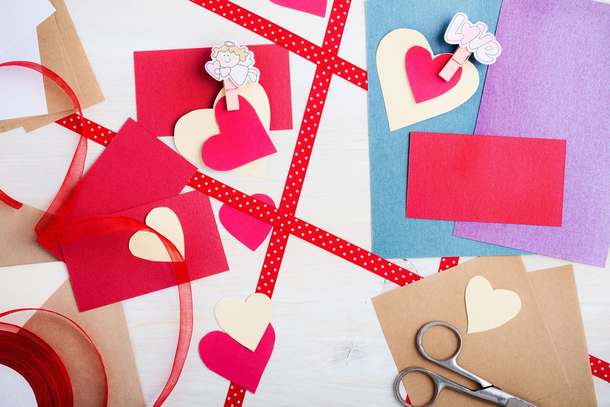Creating Valentine's day D.I.Y. crafts