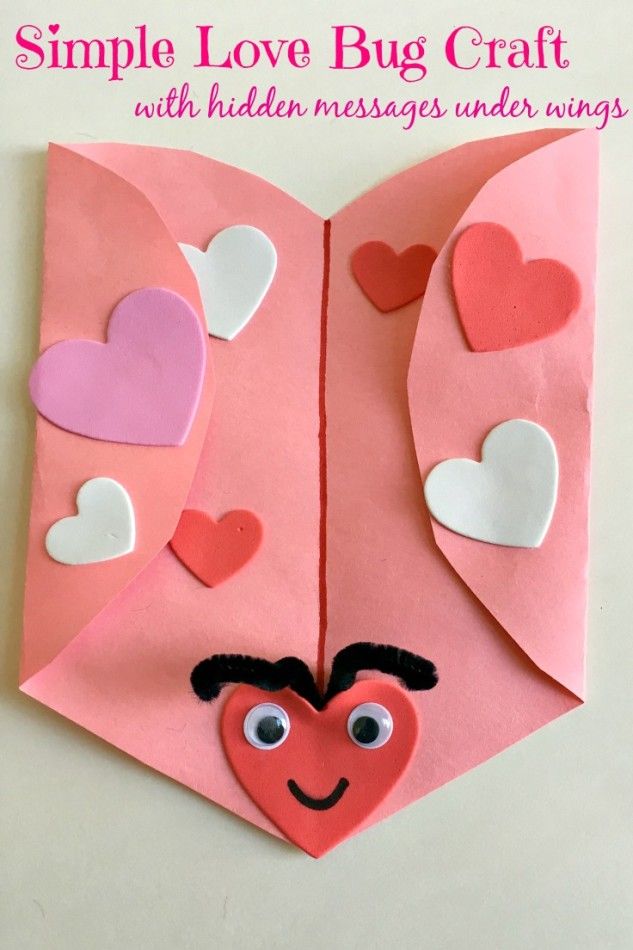 Valentine Candy Love Bugs Craft  Valentine's cards for kids, Valentine  crafts for kids, Valentine crafts