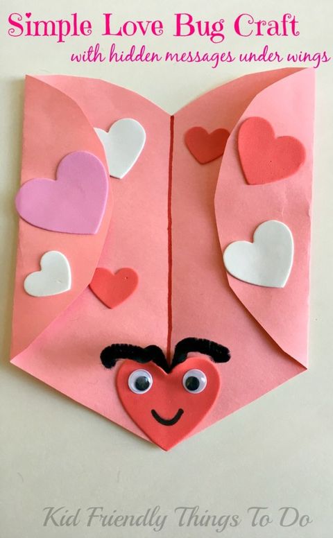 valentines day crafts for kids love bug card