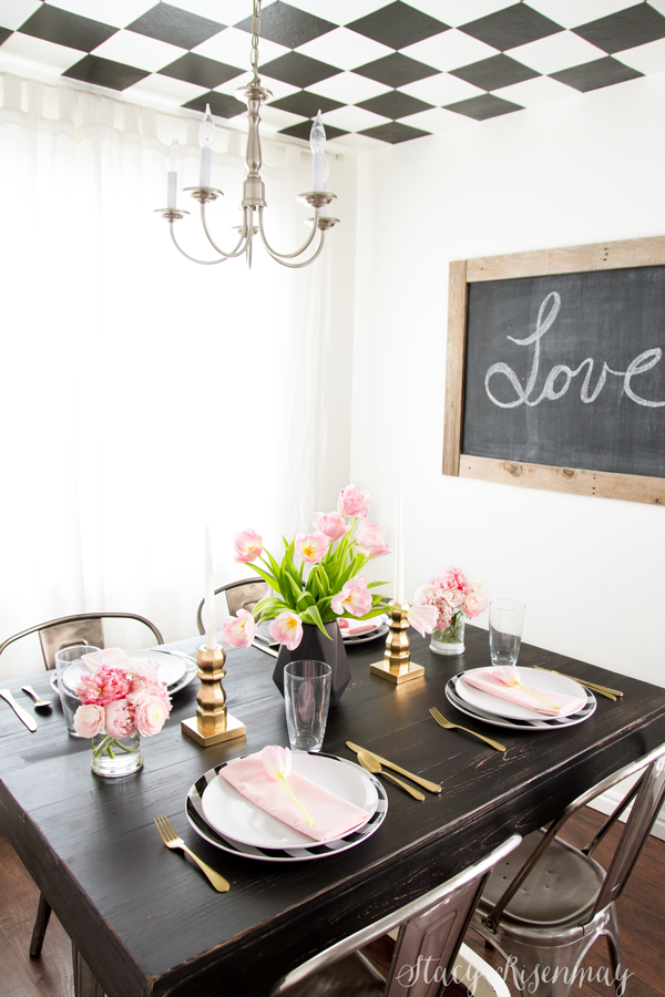 valentines day decor - table settings