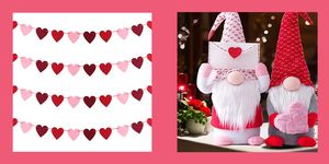 valentines day decorations on amazon heart banner and valenintes day gnomes