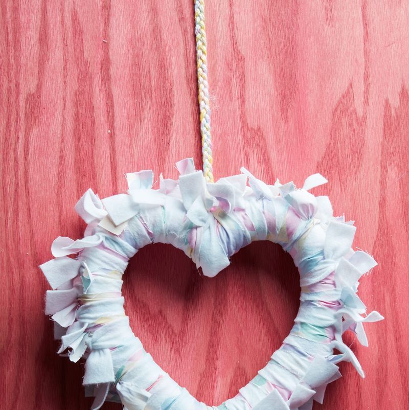 heart shaped cloth wreath