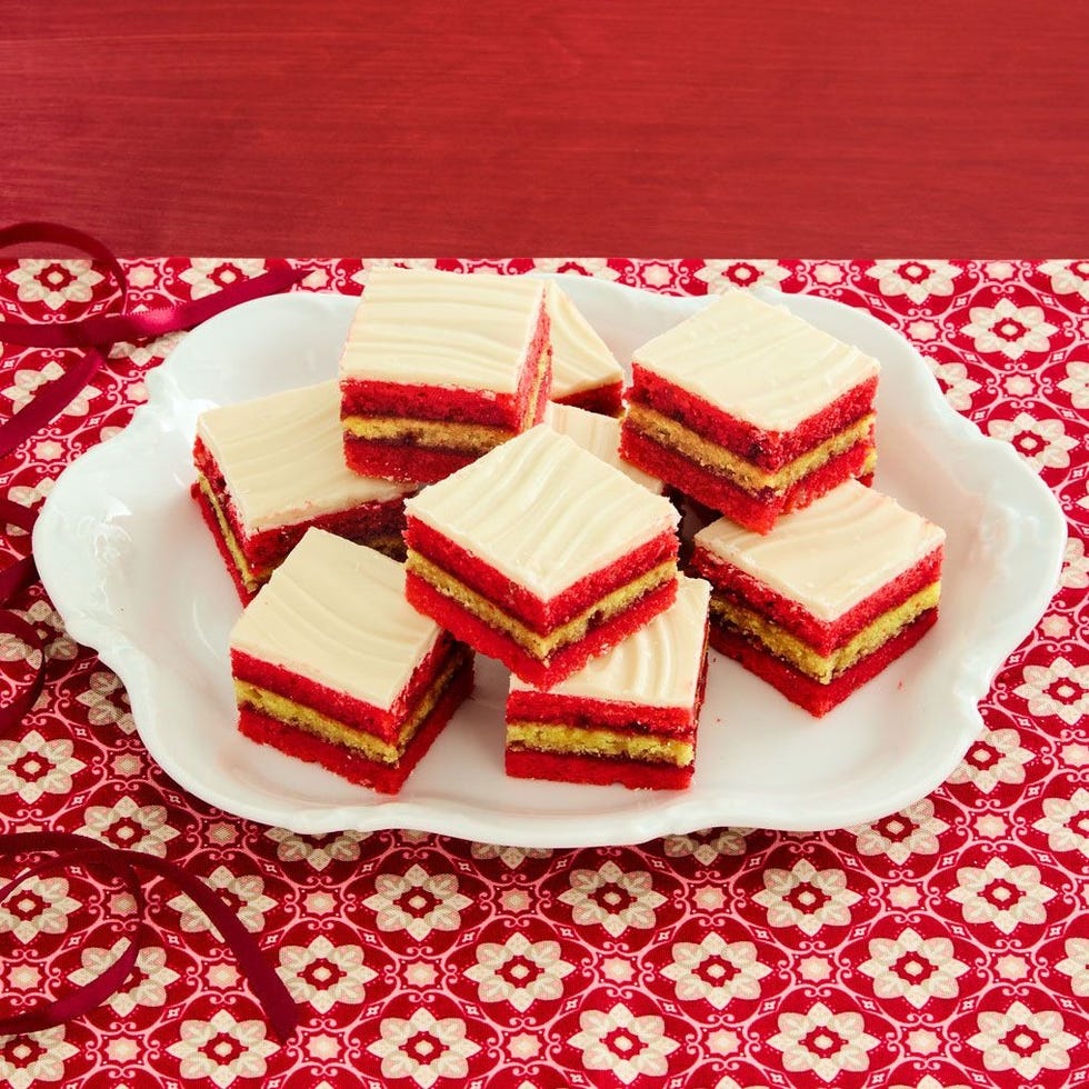 Valentine's Day sweets, almond layer cookies