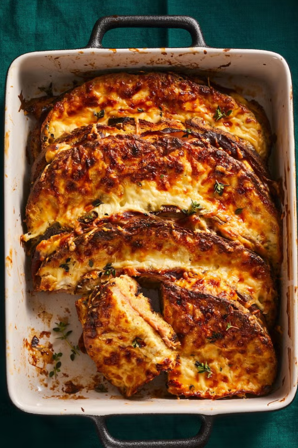 valentines day food croque monsieur casserole
