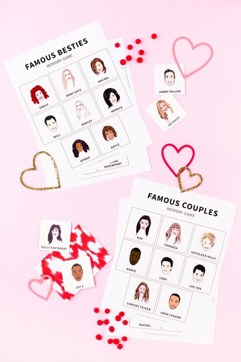valentines day games adults famous couples memory game