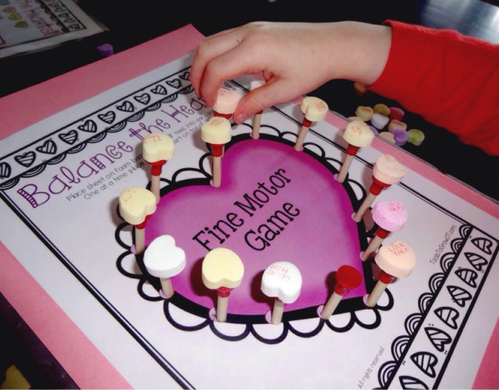 valentines dat games  balance the hearts