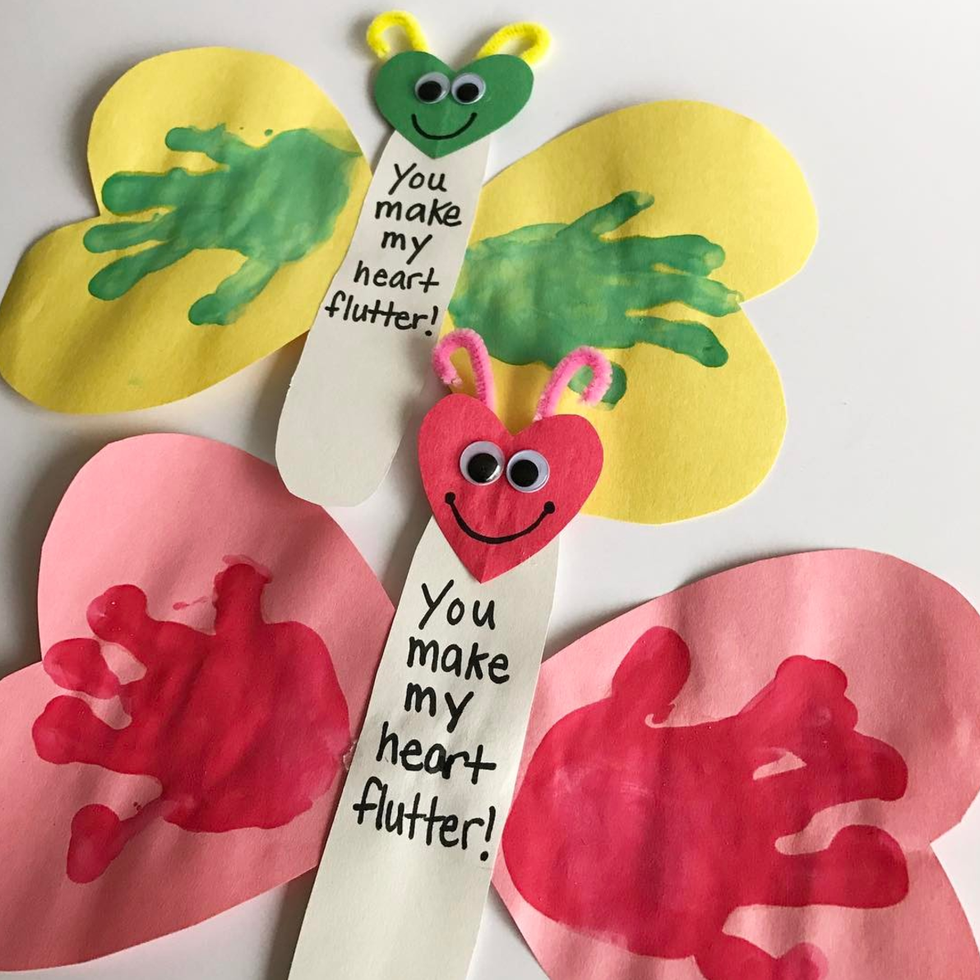 DIY Valentine's Day Butterfly Craft For Kids - The Momma Diaries
