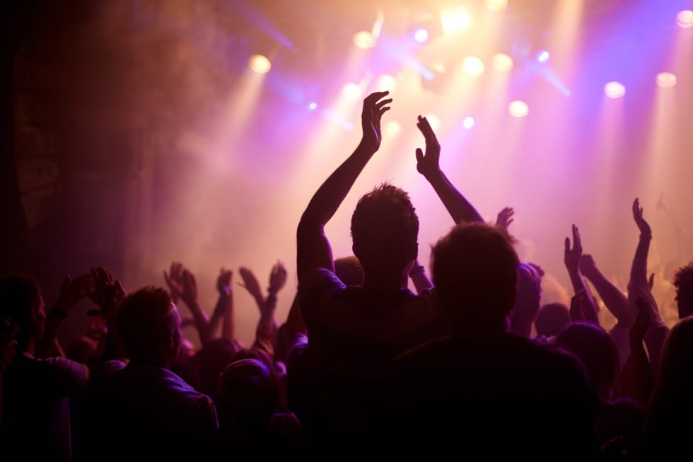 group of people enjoying a concert