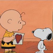 a charlie brown valentine   produced and animated by the same team that gave us the classic "peanuts" holiday specials and taken directly from the late cartoonist charles m schulz’s famed comic strip, "a charlie brown valentine" will air friday, february 11 830 900 pm, et, on the abc television network  ©2002 united feature syndicate inc