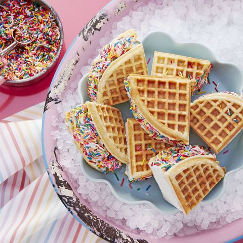 valentines day recipes rainbow waffle wiches