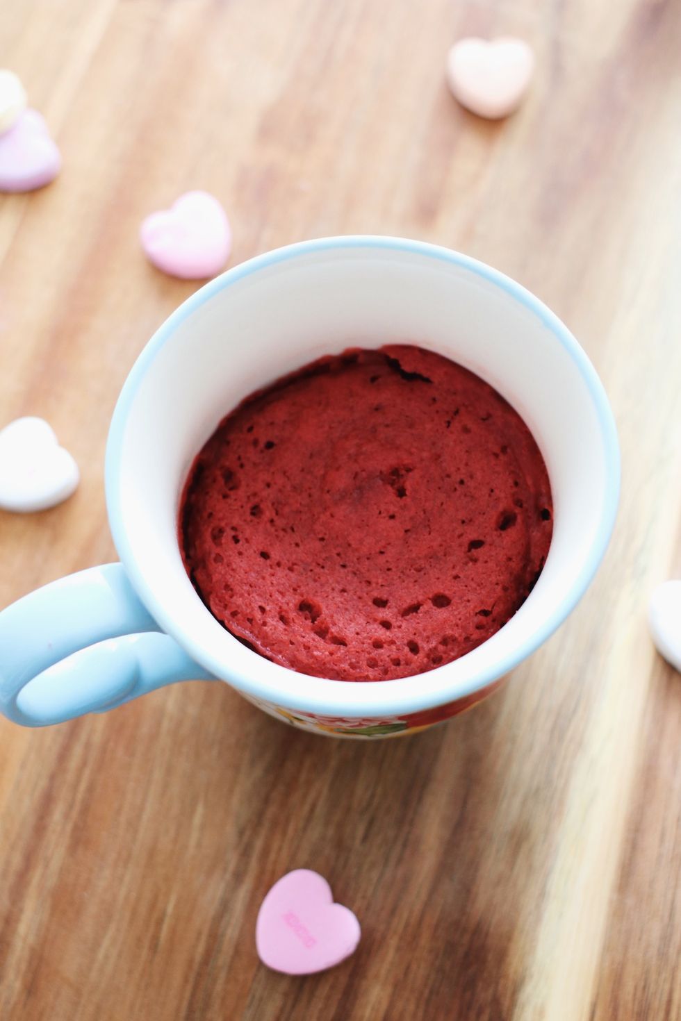 valentines day red velvet mug cake tutorial