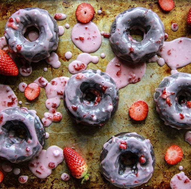 valentines day treats chocolate strawberry donuts