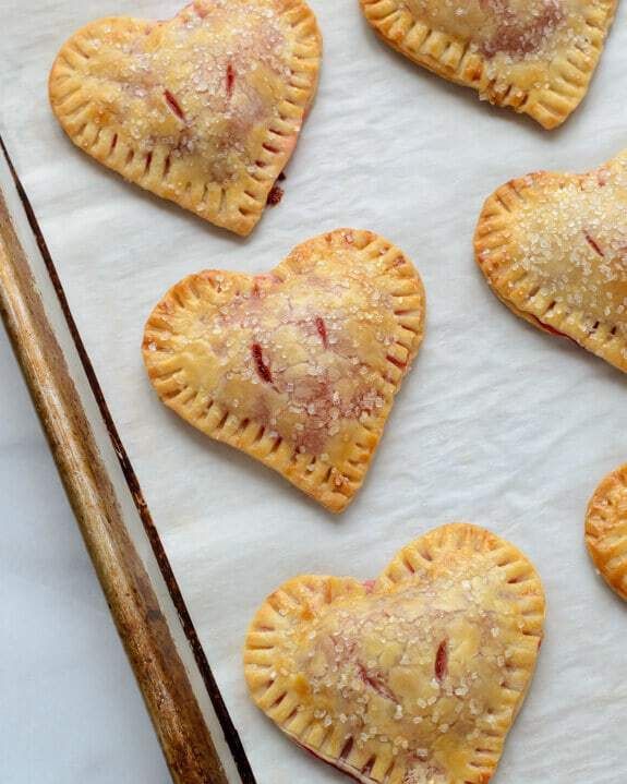 diy valentines day gifts heart shaped strawberry hand pies